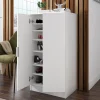 Scarpiera ingresso 55x108h cm 2 ante bianco frassinato Joby