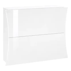 Scarpiera sospesa 100x82h cm 2 ante moderna bianco lucido Neve