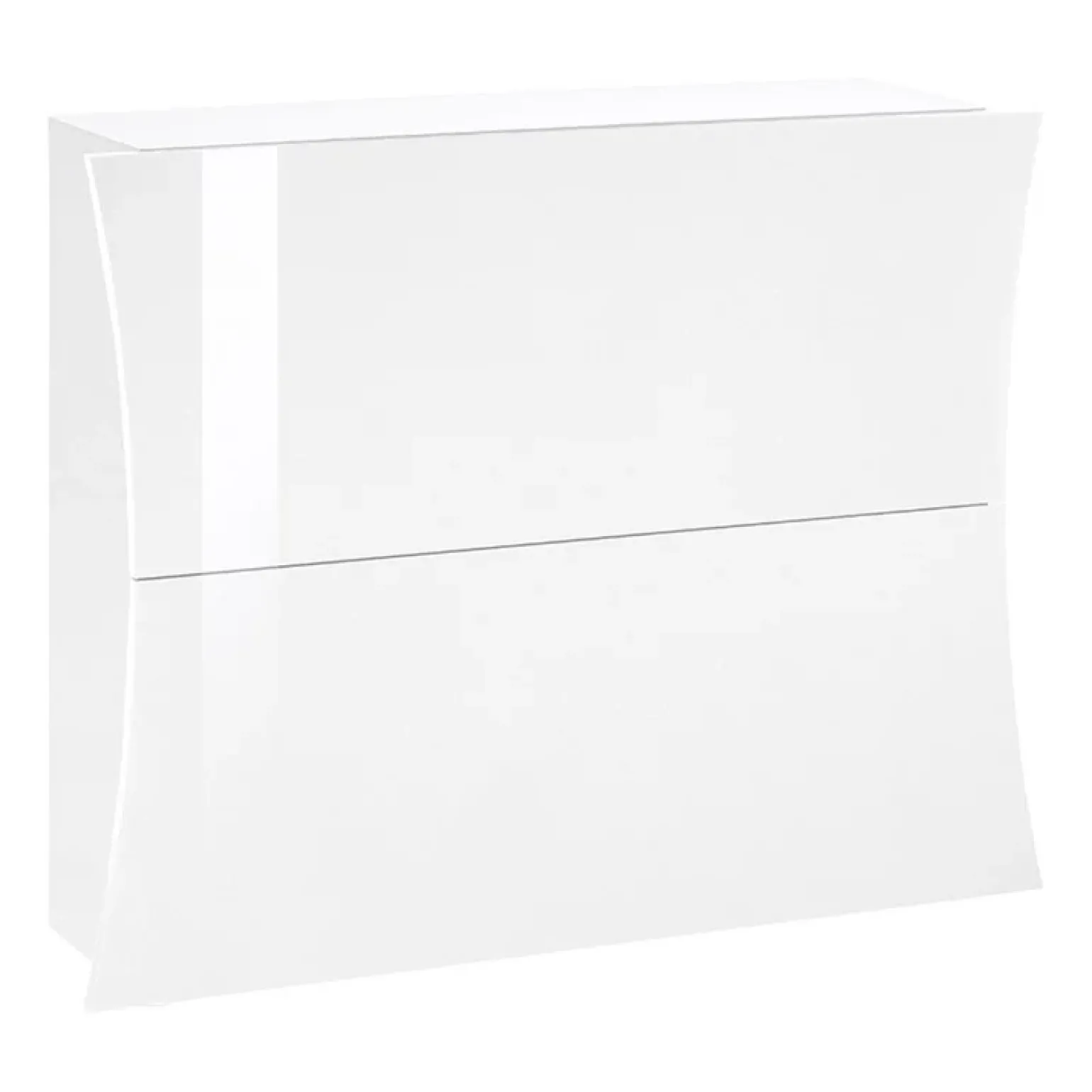 Scarpiera sospesa 100x82h cm 2 ante moderna bianco lucido Neve