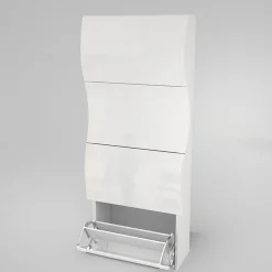 Scarpiera 71x162h cm 4 ante moderna bianco lucido Sea Gihome®