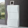Scarpiera 71x122h cm 3 ante moderna bianco lucido Sea Gihome®