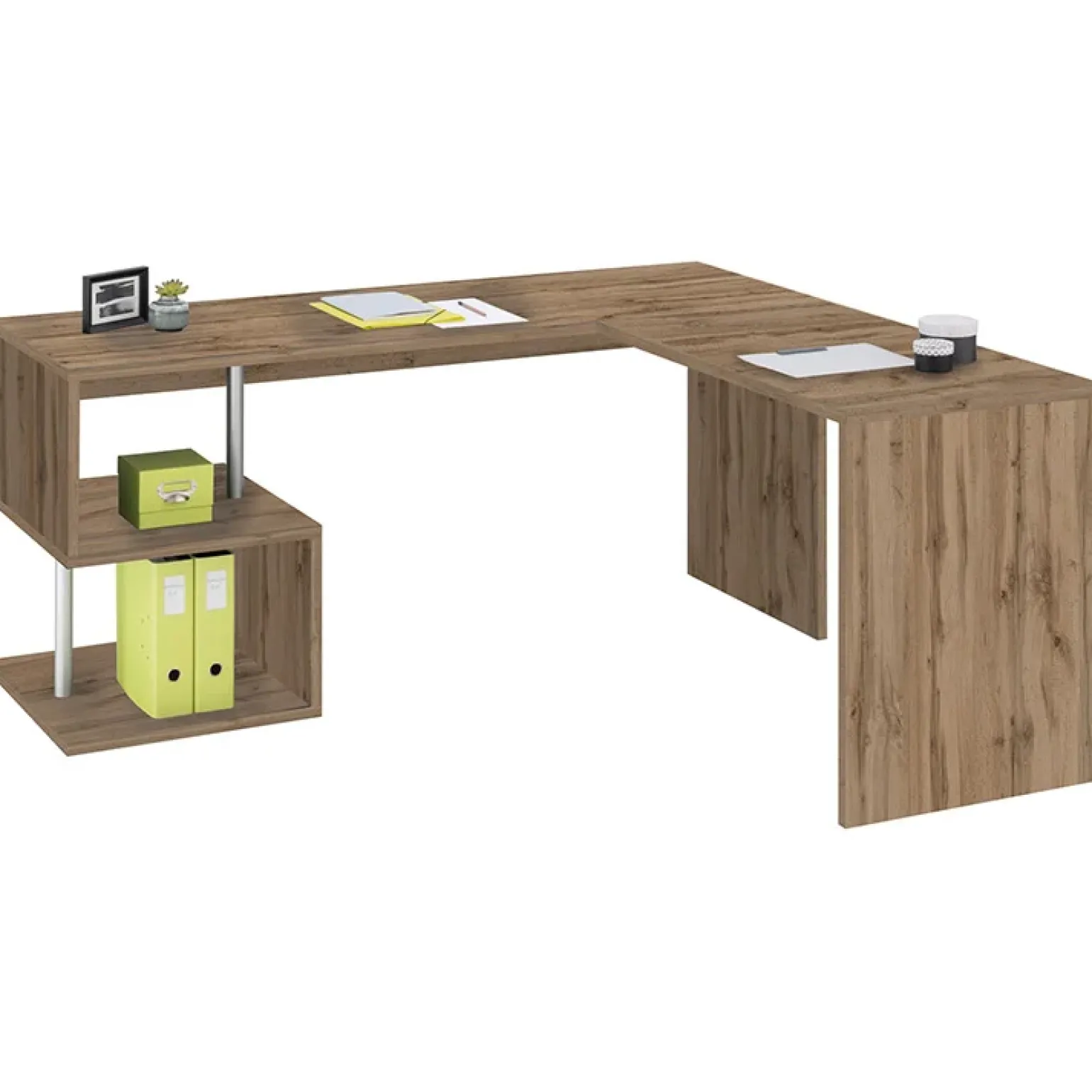 Scrivania angolare ufficio 180x78cm rovere ErgoDesk