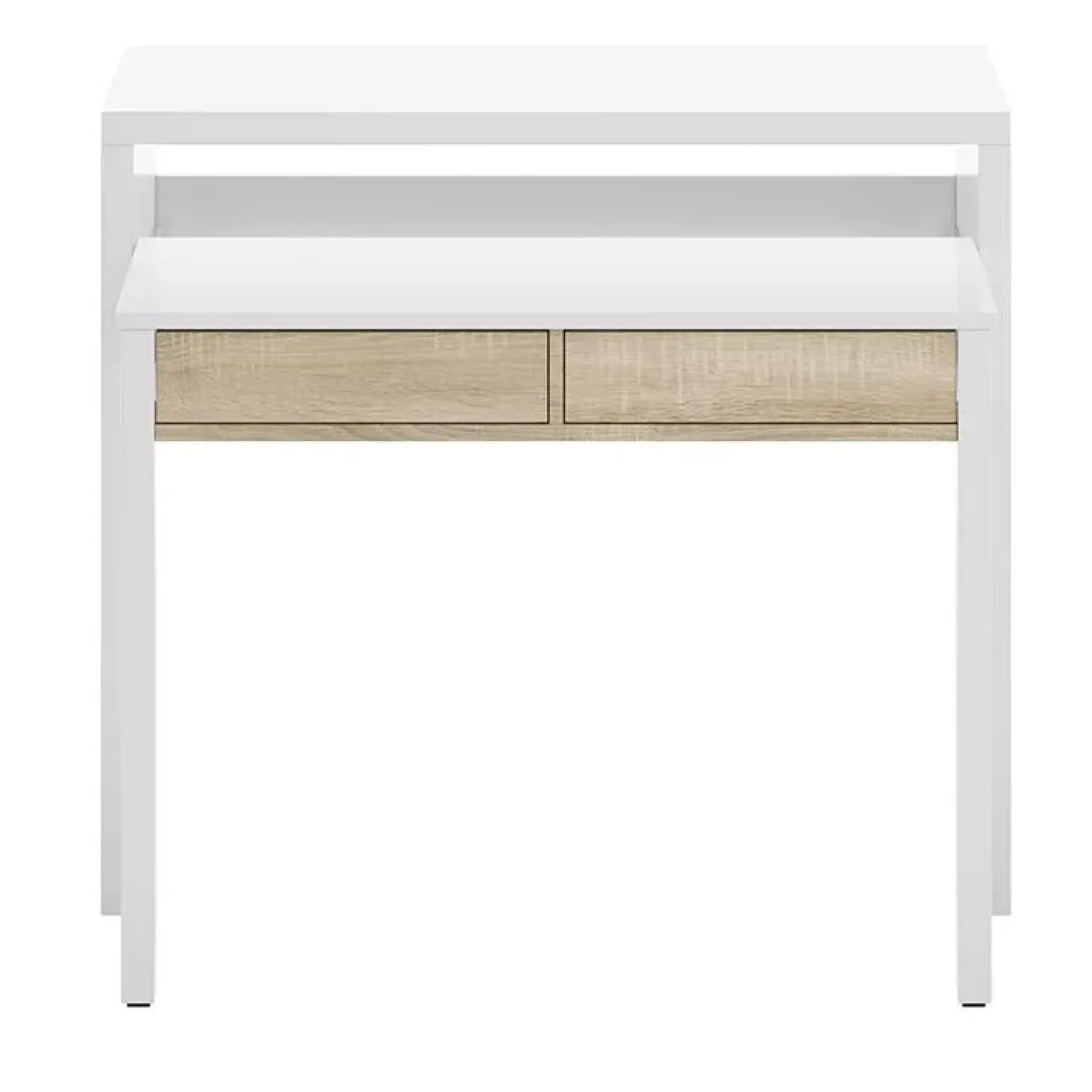 Scrivania 36/66cm ufficio moderna bianco opaco rovere Adam Gihome®