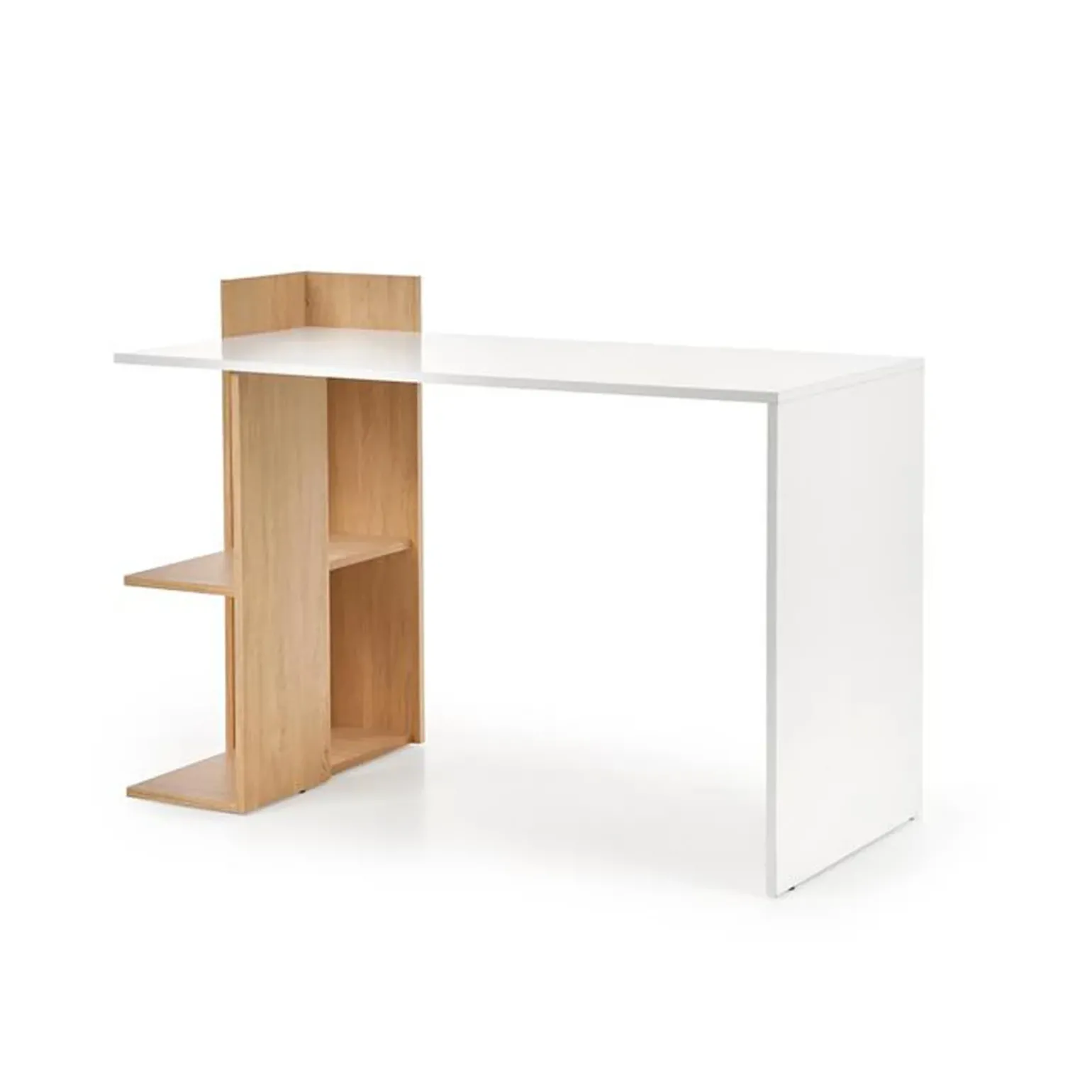 Scrivania 122/57cm ufficio moderna bianco rovere Lauren Gihome®