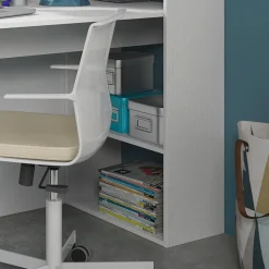 Scrivania 120/53cm ufficio salvaspazio moderna bianco opaco Jolie