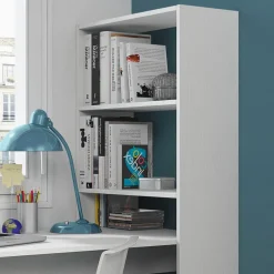 Scrivania 120/53cm ufficio salvaspazio moderna bianco opaco Jolie
