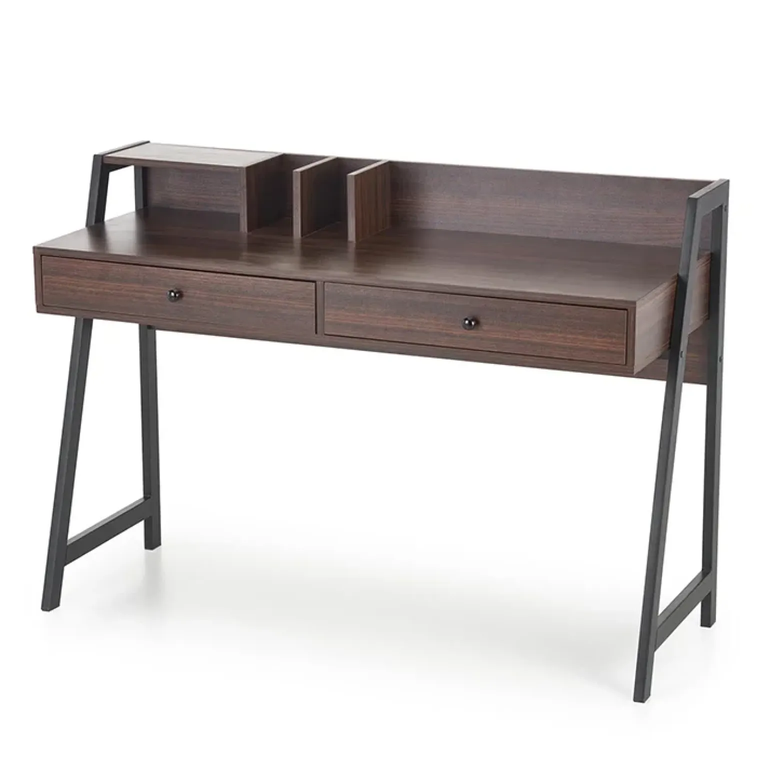 Scrivania consolle design moderno 128x87cm noce nero Fiordalisio