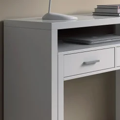 Scrivania consolle ingresso moderna 99x87cm bianco opaco Anastasia