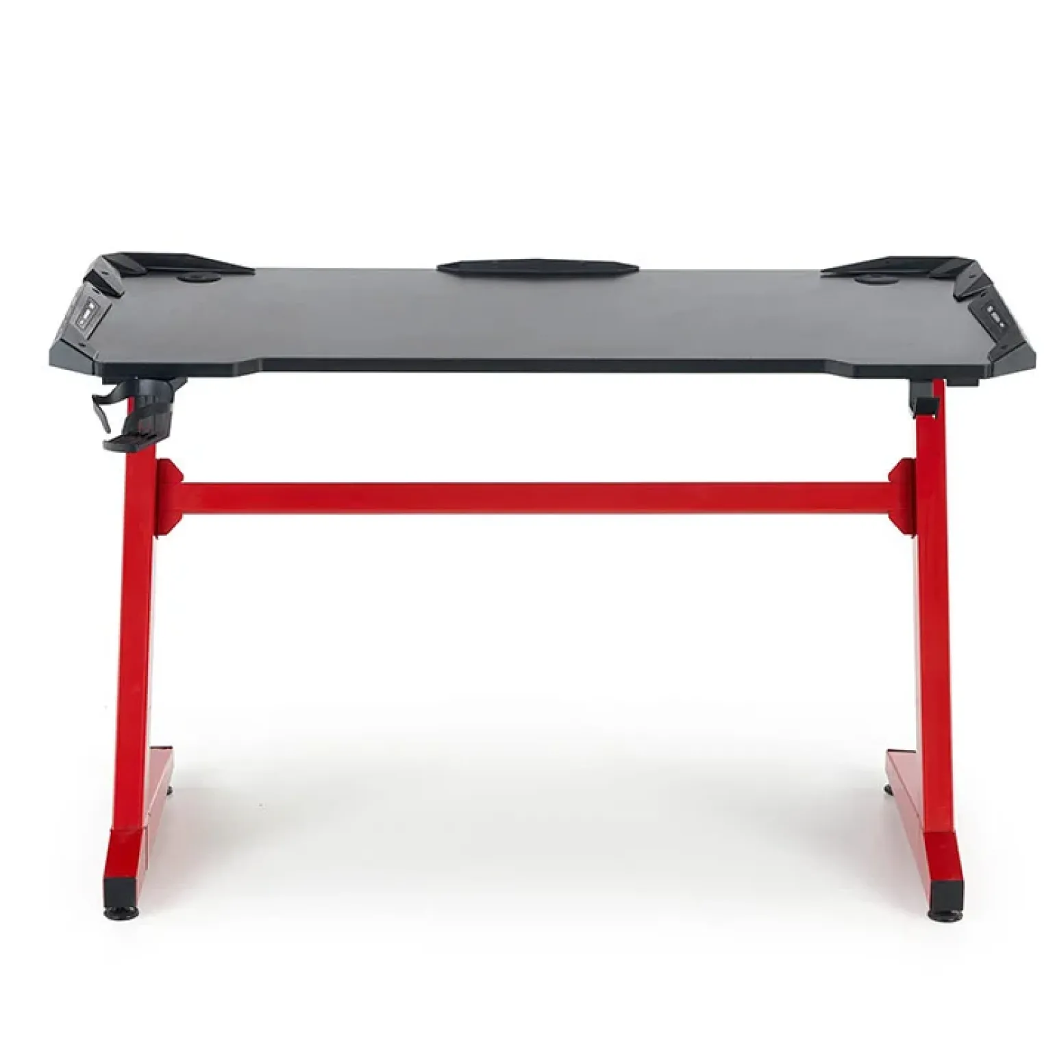 Scrivania gaming moderna 122x74cm nero rosso Geranio