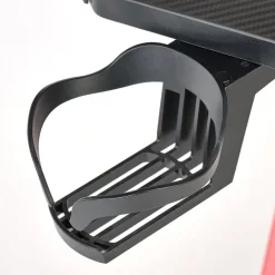 Scrivania gaming moderna 122x74cm nero rosso Geranio