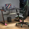 Scrivania gaming salvaspazio 100x60cm nero fucsia Agamennone