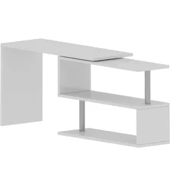 Scrivania girevole 65-120cm bianco lucido Havana