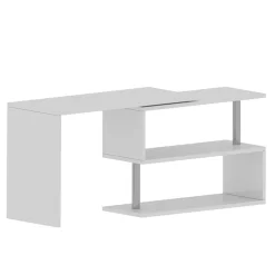 Scrivania girevole 65-120cm bianco lucido Havana