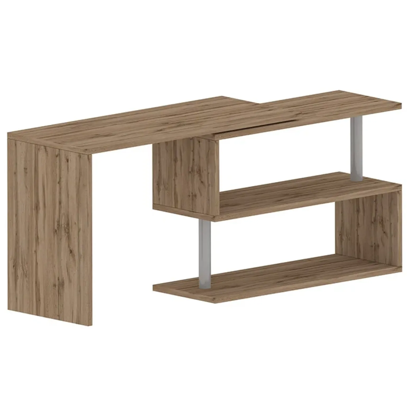Scrivania girevole 65-120cm rovere chiaro Havana