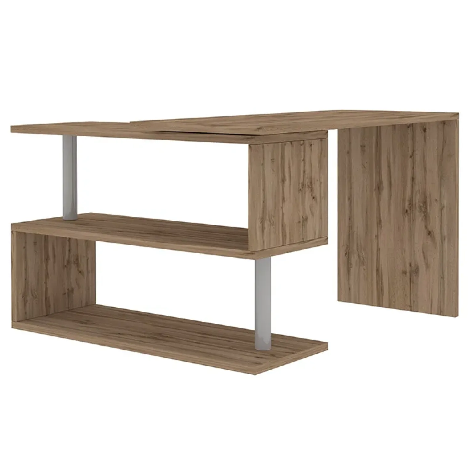 Scrivania girevole 65-120cm rovere chiaro Havana