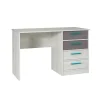 Scrivania moderna 120x60cm bianco pino grigio blu Maya Gihome®