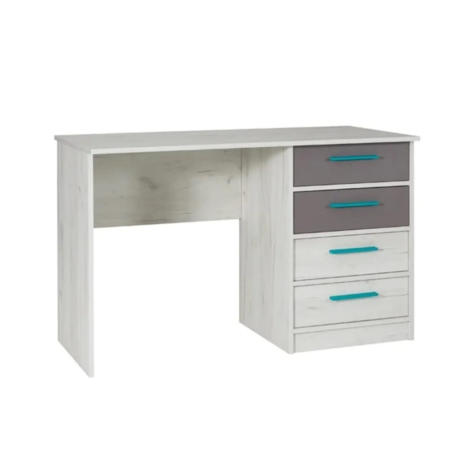 Scrivania moderna 120x60cm bianco pino grigio blu Maya Gihome®