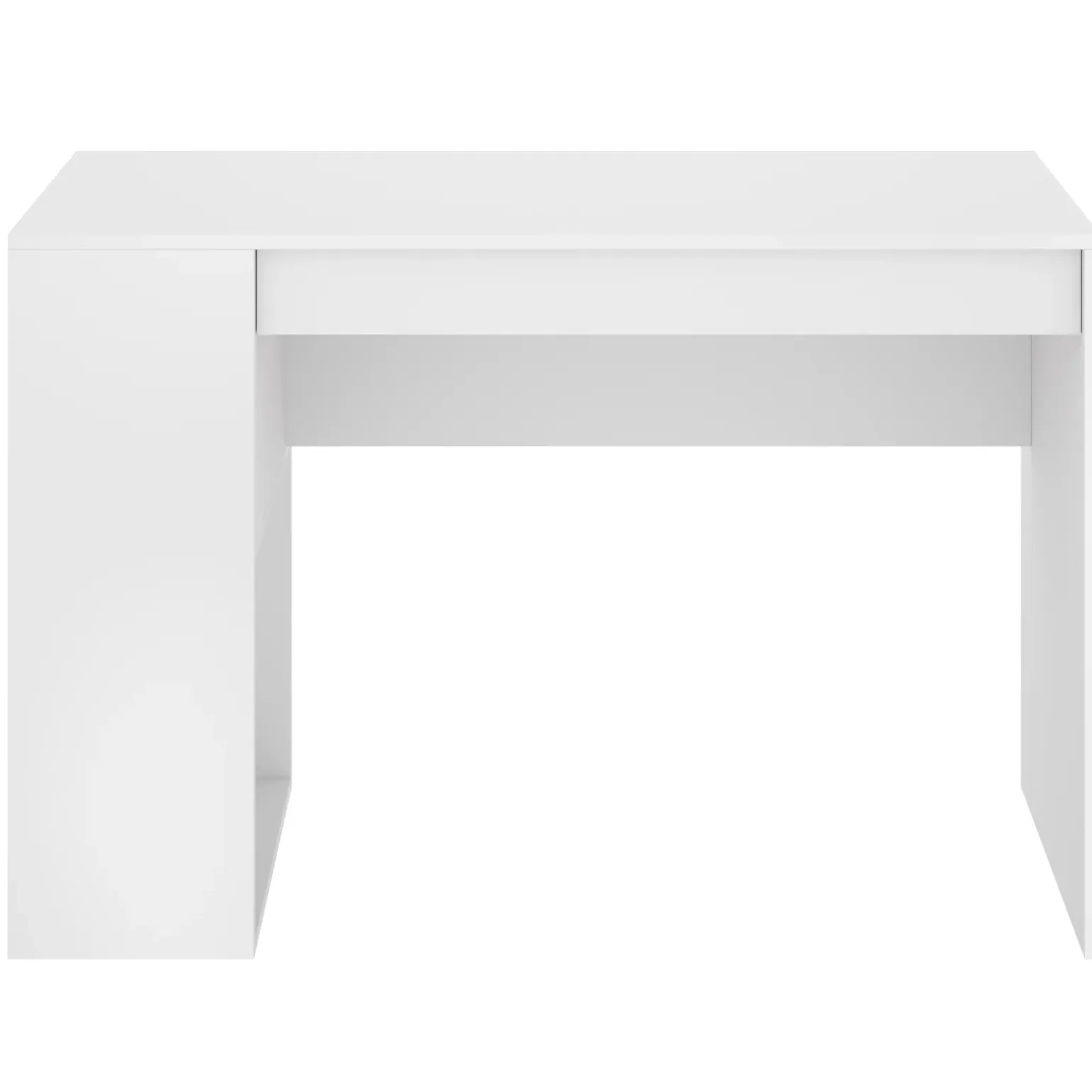 Scrivania salvaspazio moderna 115x50cm bianco opaco Carter