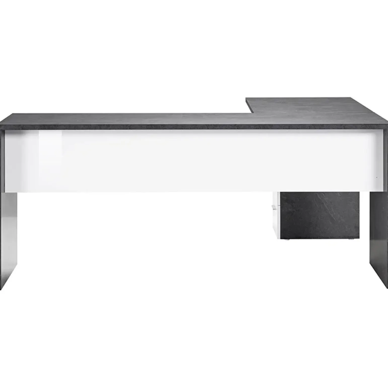 Scrivania ufficio angolare 180x160cm antracite OfficeScape