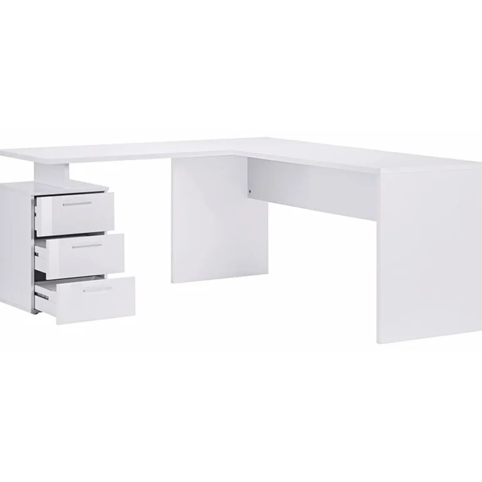 Scrivania ufficio angolare 180x160cm bianco lucido OfficeScape