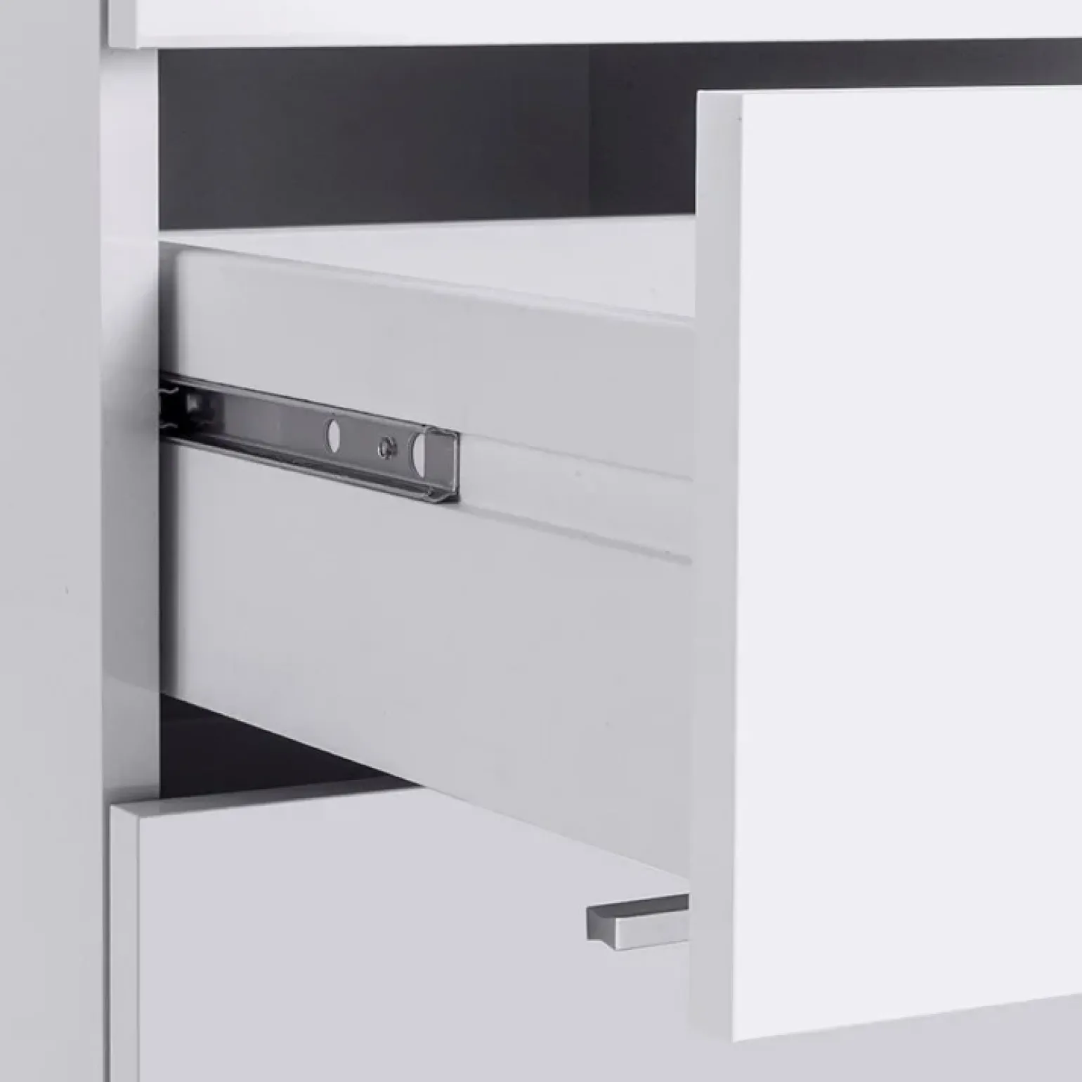 Scrivania ufficio angolare 180x160cm bianco lucido OfficeScape