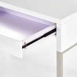 Scrivania ufficio con cassetti 120x76cm bianco laccato lucido Borbone