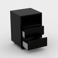 Scrivania ufficio moderna 130x50cm cassettiera rovere Callum