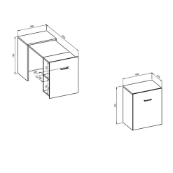 Scrivania ufficio moderna 42-132cm salvaspazio richiudibile rovere scuro Rocky