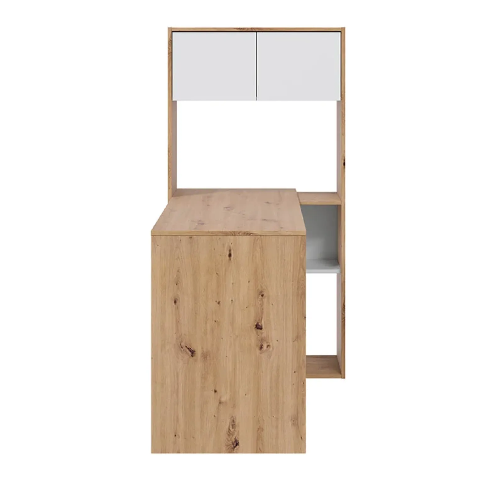 Scrivania ufficio moderna reversibile rovere bianco artico Grom