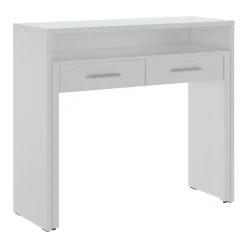 Scrivania ufficio salvaspazio moderna 37/71cm bianco opaco Eva