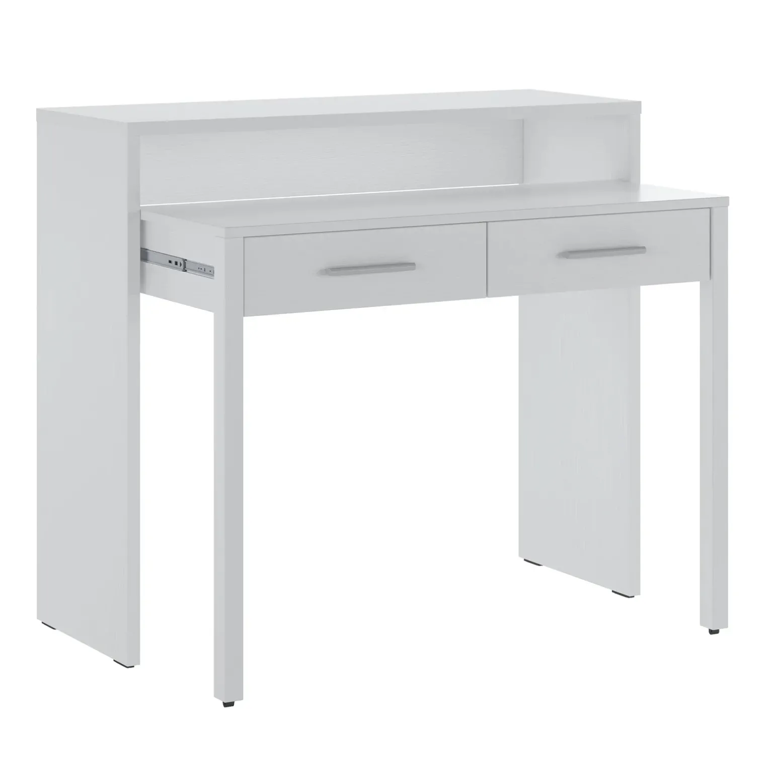 Scrivania ufficio salvaspazio moderna 37/71cm bianco opaco Eva