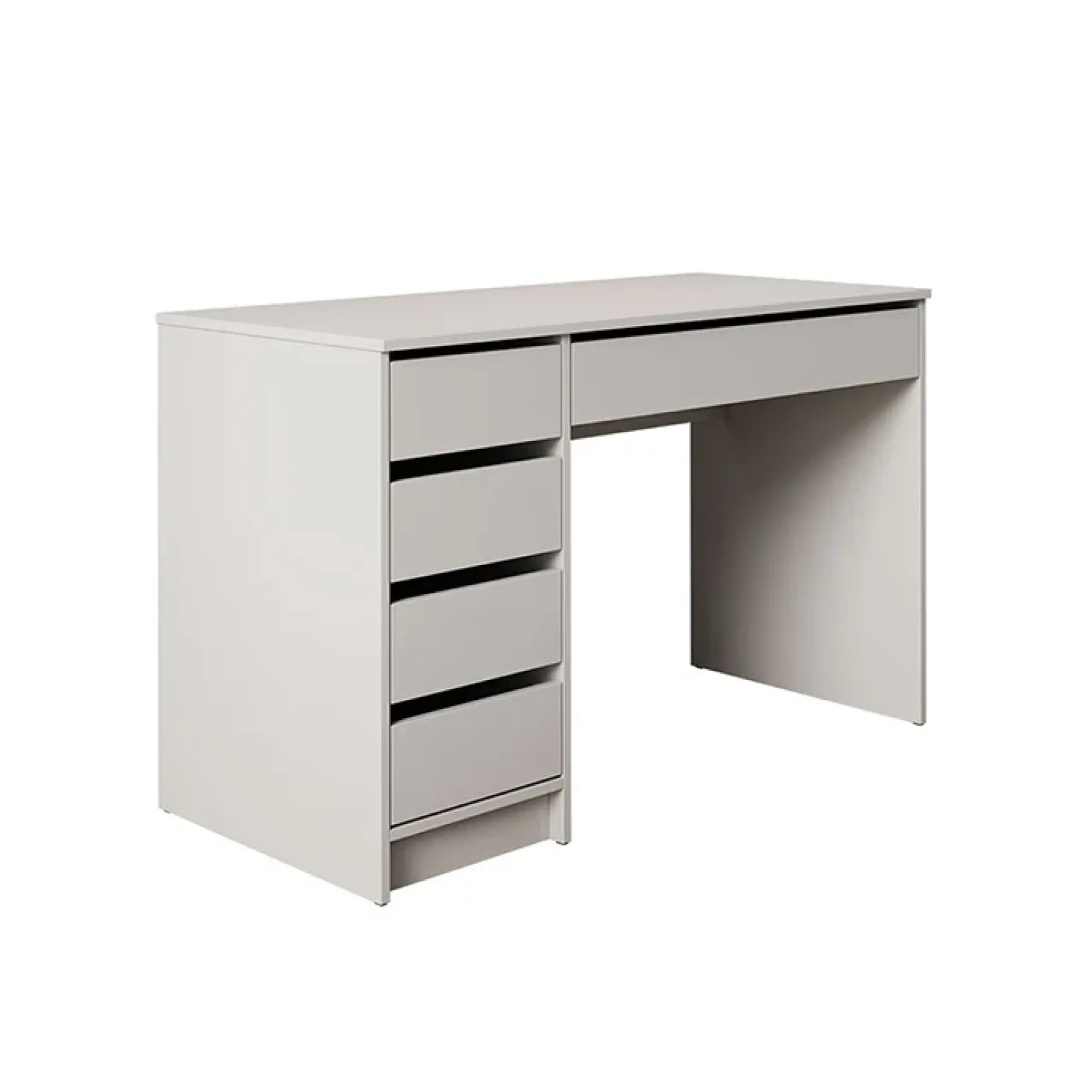 Scrivania ufficio 120x75cm 5 cassetti bianco opaco Blackpool