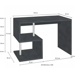 Scrivania ufficio 100x78cm antracite ErgoDesk