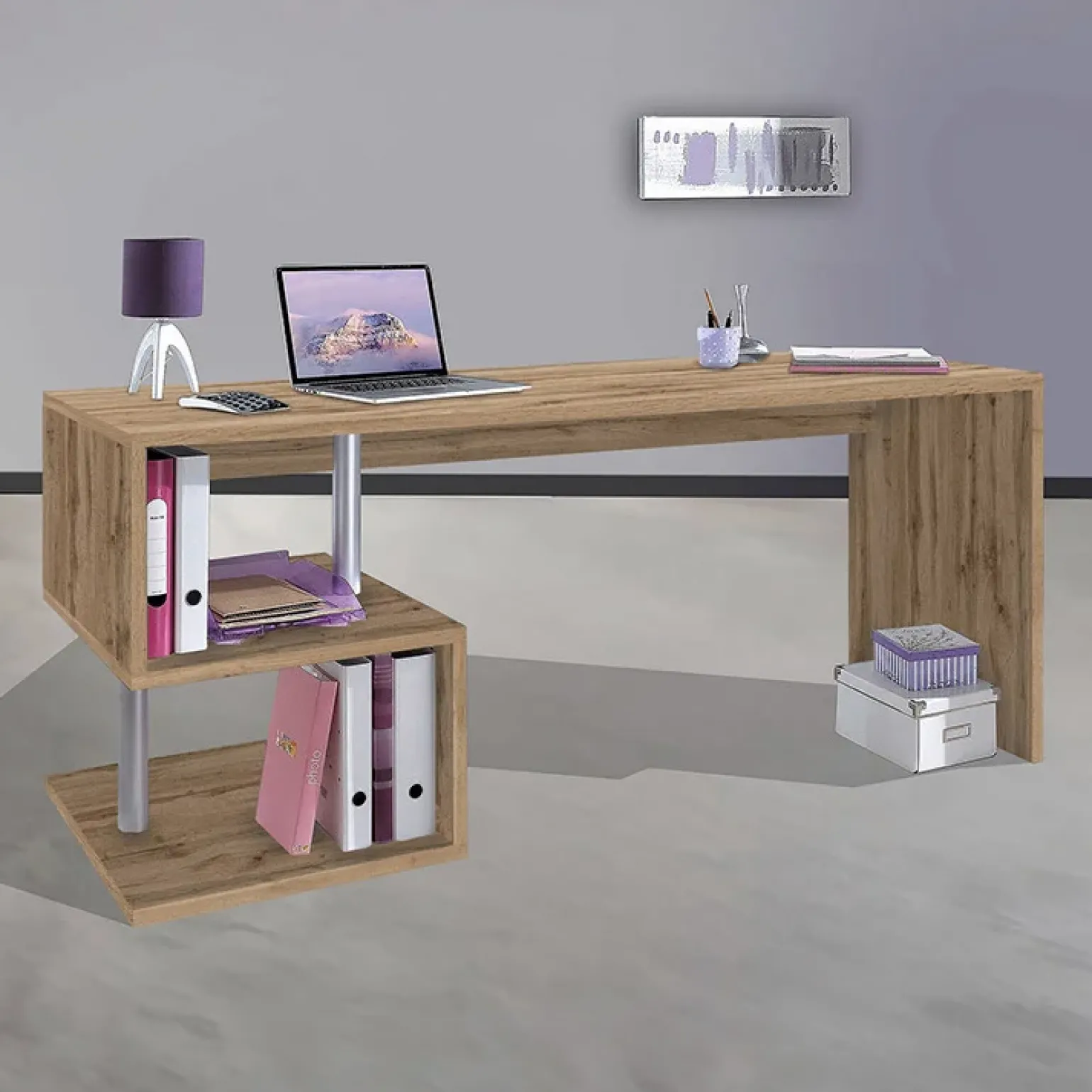 Scrivania ufficio 180x78cm rovere ErgoDesk