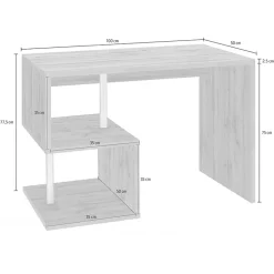Scrivania ufficio 100x78cm rovere ErgoDesk