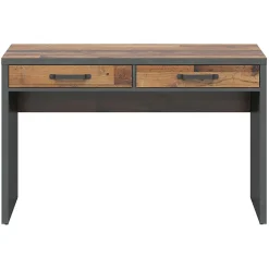 Scrivania 120x76cm 2 cassetti stile soft rovere scuro nero Urbania