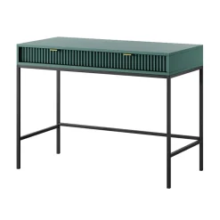 Scrivania 104x77cm consolle ingresso 2 cassetti moderna verde Alisa