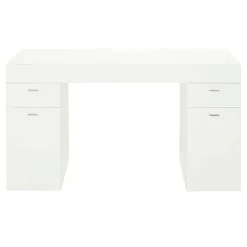 Scrivania 130x60cm ufficio moderna bianco frassinato Becka big