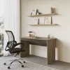 Scrivania 120x60cm ufficio moderna rovere antracite lucido Time N