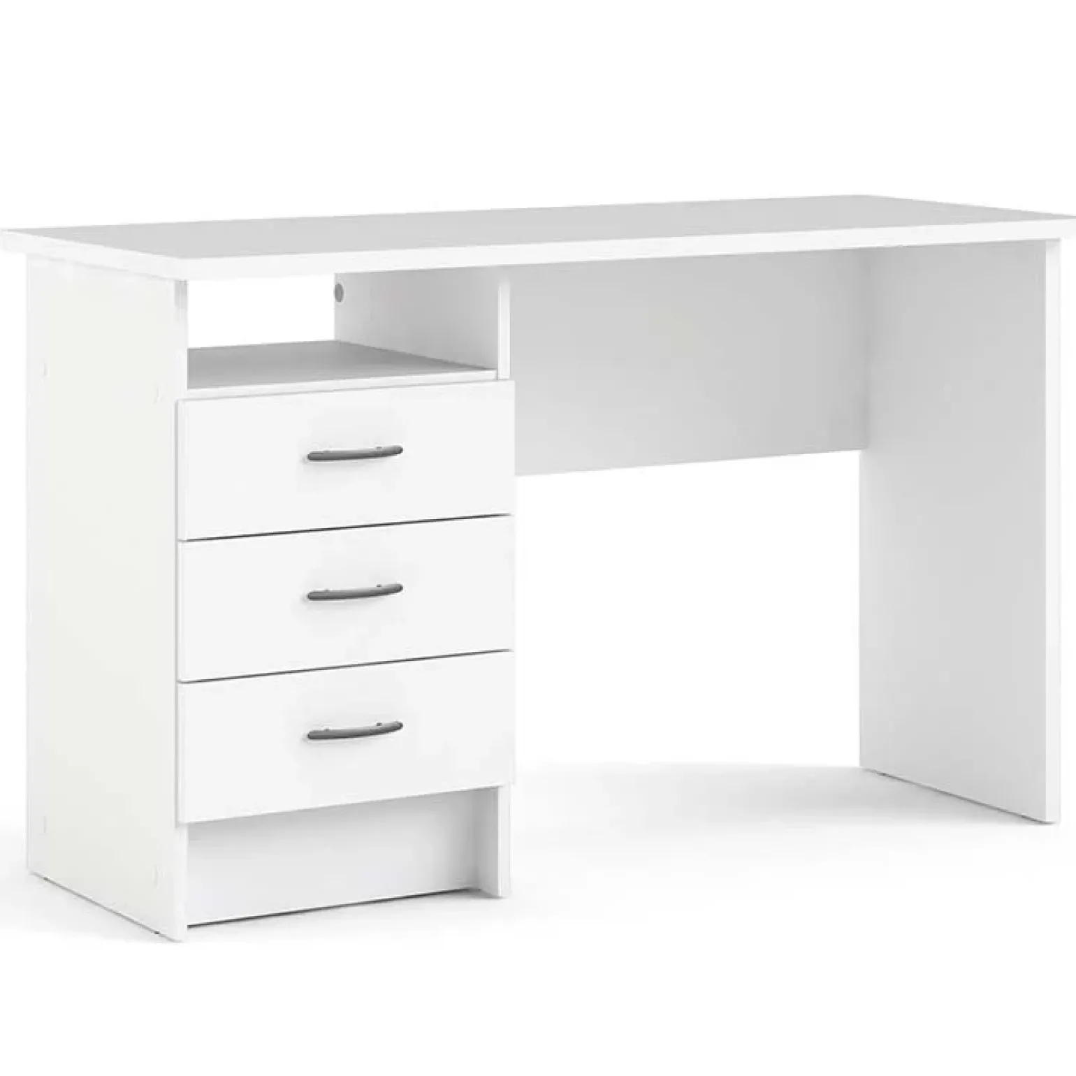 Scrivania 120x48cm ufficio salvaspazio moderna bianco opaco Office