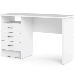 Scrivania 120x48cm ufficio salvaspazio moderna bianco opaco Office
