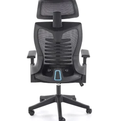 Sedia da gaming ergonomica con braccioli e ruote da ufficio nero Aristide