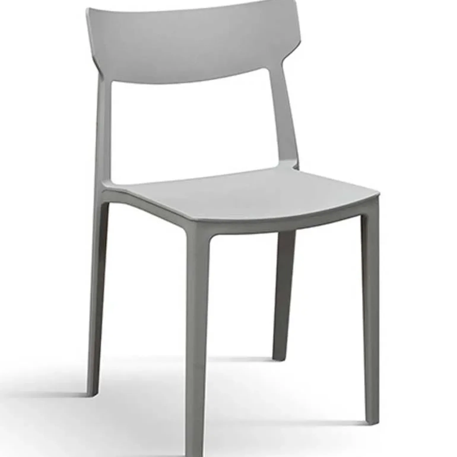 Sedia da giardino esterno bar dehors impilabile polipropilene grigio Hans