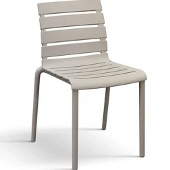 Sedia da giardino esterno bar dehors impilabile in polipropilene beige Cesca