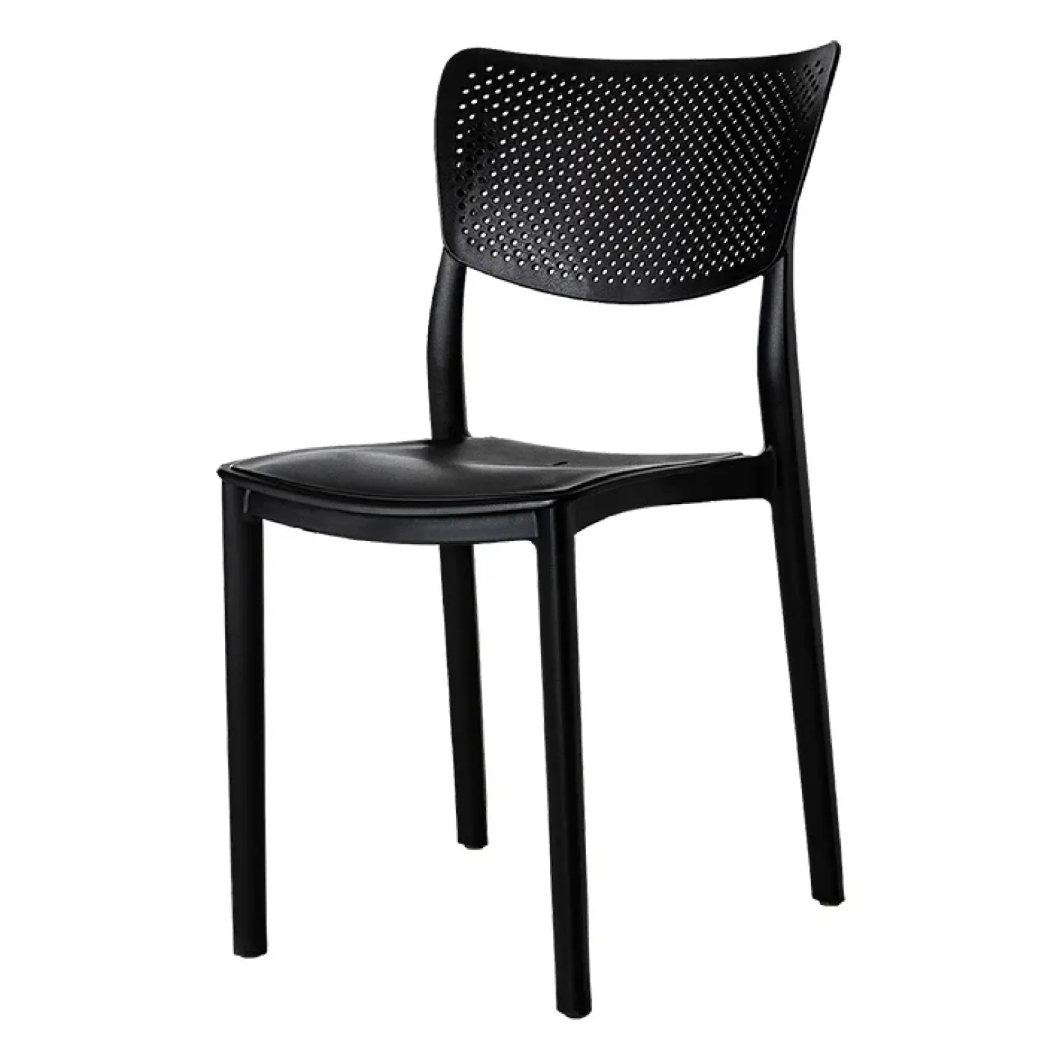 Sedia da giardino esterno bar dehors impilabile plastica nero Aura