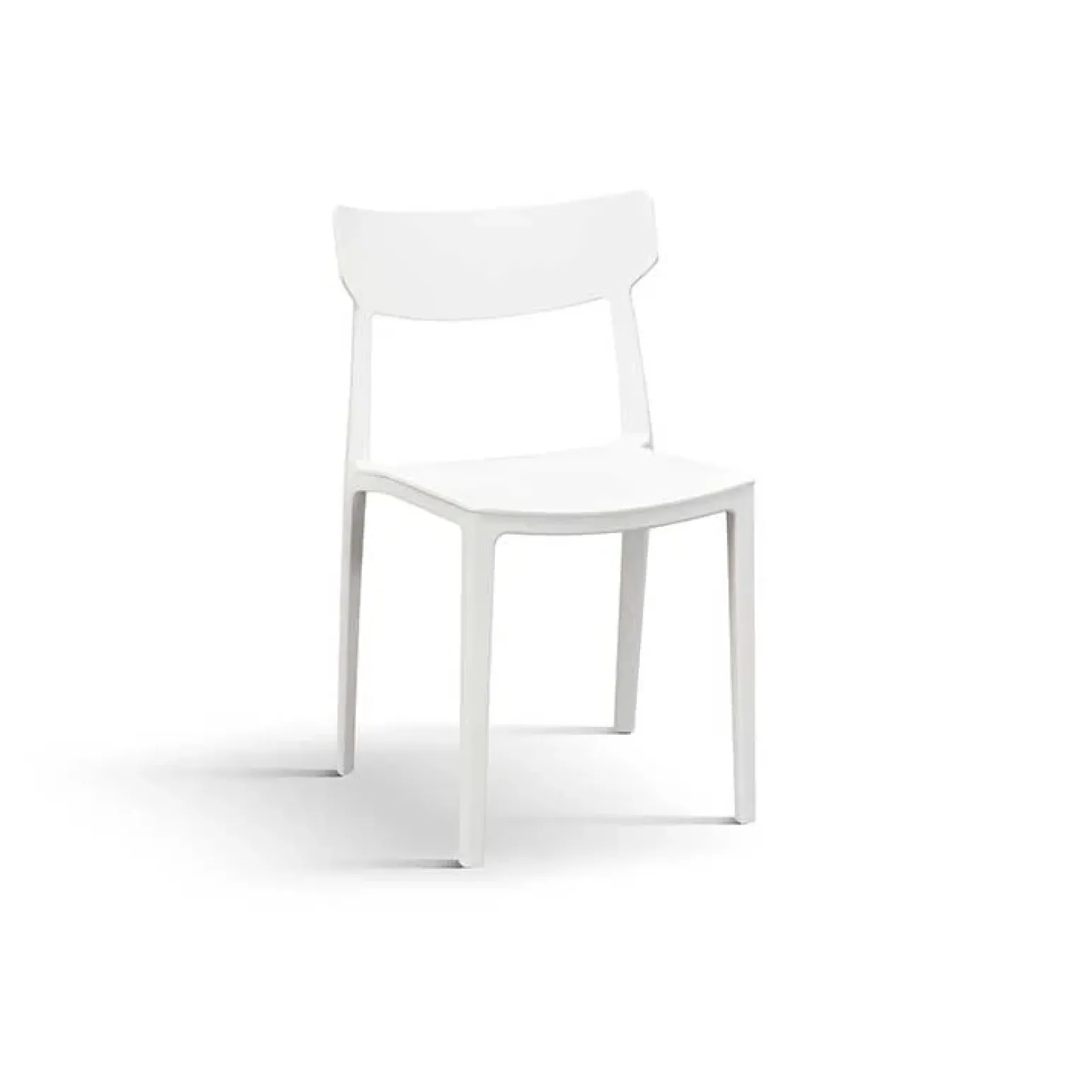 Sedia da giardino esterno bar dehors impilabile polipropilene bianco Hans