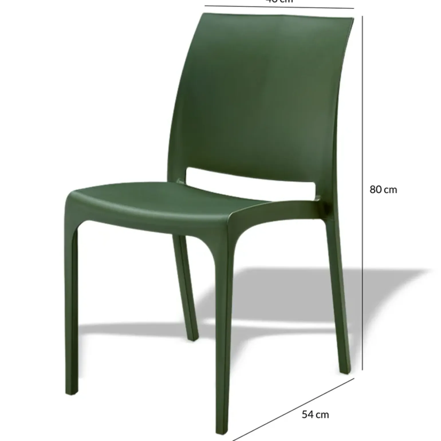 Sedia da giardino impilabile polipropilene verde Tape Gihome®