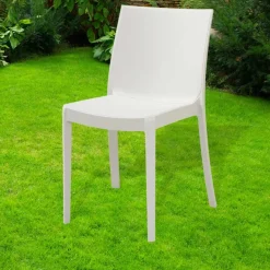 Sedia da giardino impilabile plastica bianco Olbia