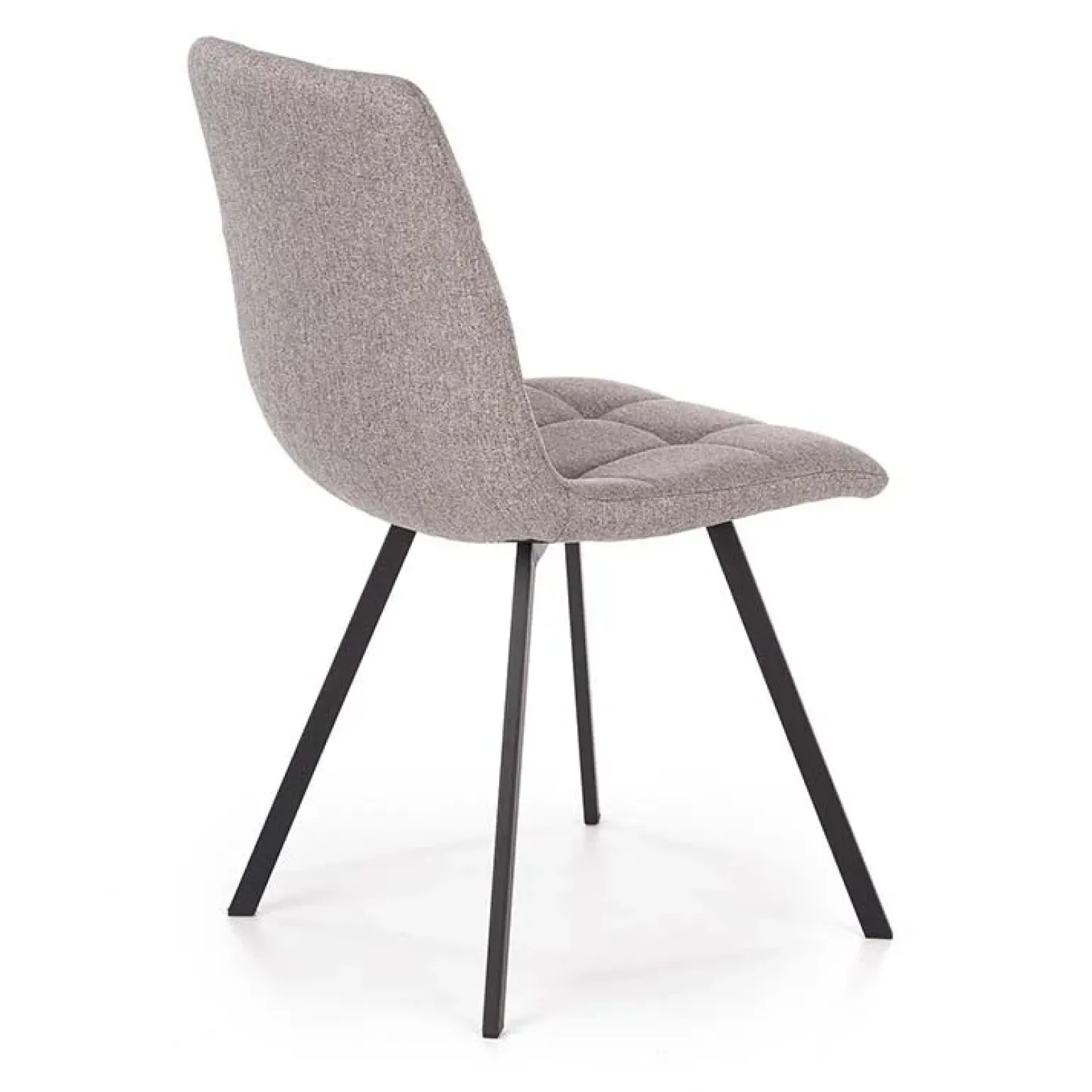Sedia da pranzo imbottita in tessuto grigio nero Kristen