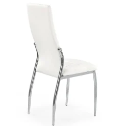 Sedia da pranzo imbottita in ecopelle bianco Sveva Gihome®